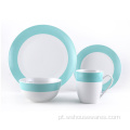 2021 Talheres Jantar conjunto de porcelana branco de caderna